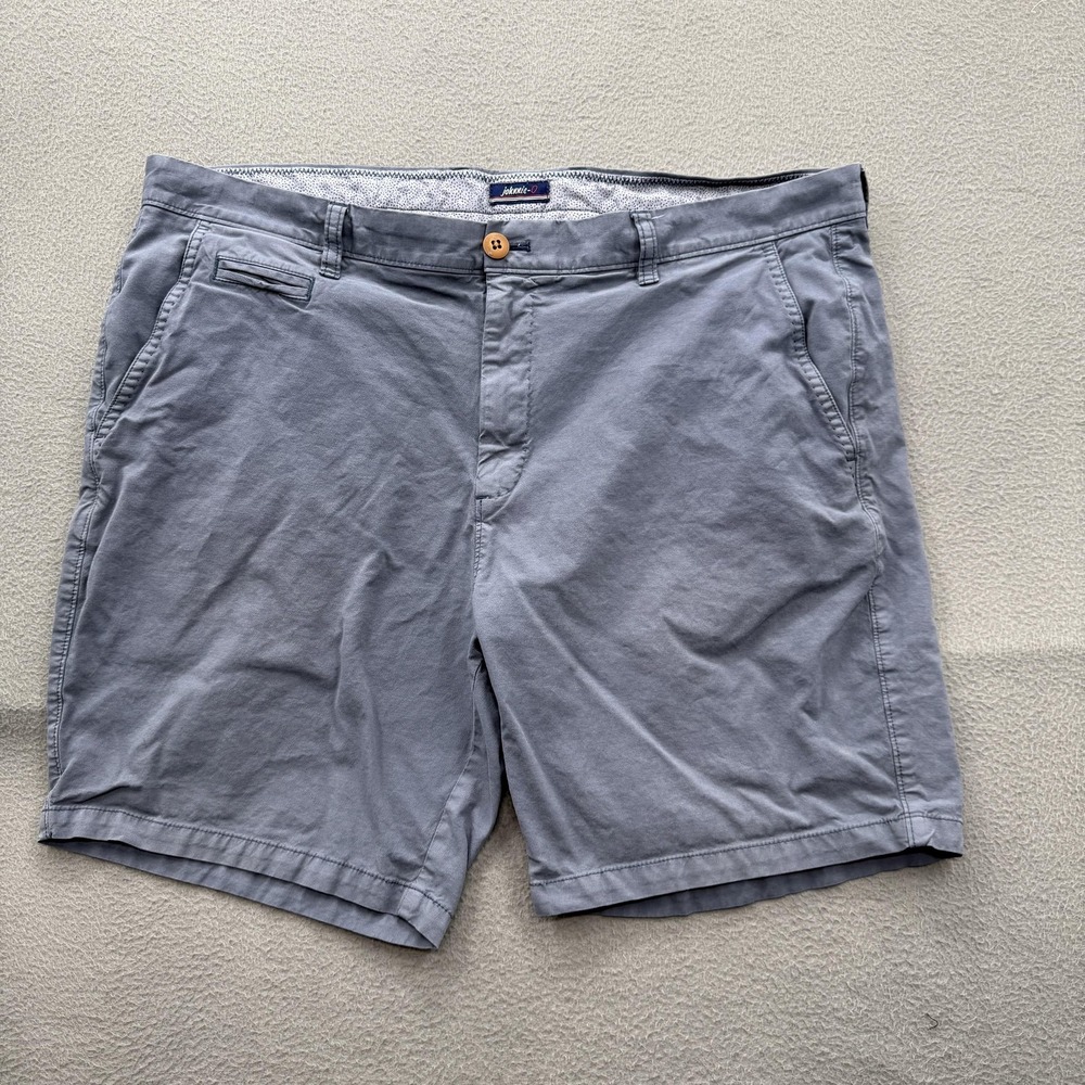Johnnie-O Shorts Mens 38 Blue Chino Stretch 8 Inseam Casual Cotton Summer